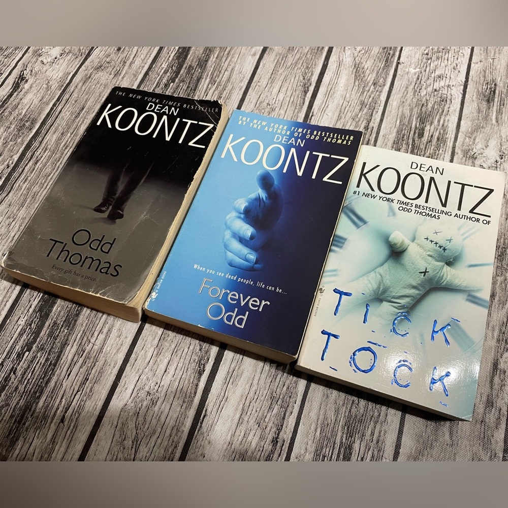 Lot of 3 Dean Koontz Books Odd Thomas, Forever Odd & Tick Tock Paperback Novels